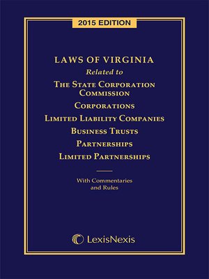 cover image of Virginia Laws Related to Corporations and Other Business Entities